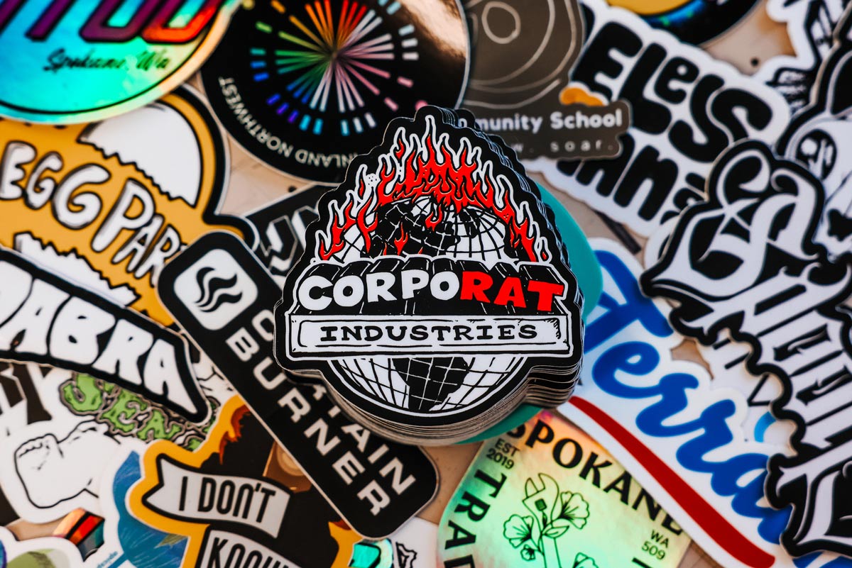 stickers-and-decals-CorpoRAT-Printshop-Spokane-screenprinting-shop-services-posters